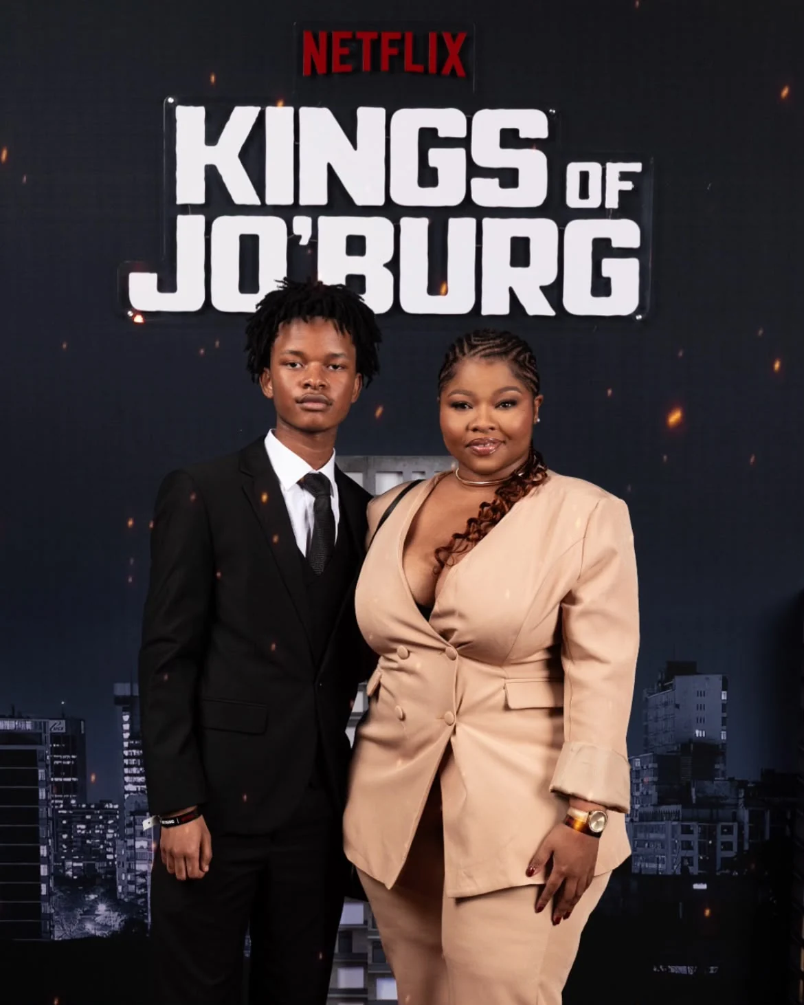 Talent on the red carpet at the Kings of Jo'burg premiere